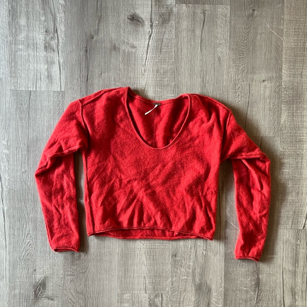 Free People Cashmere Cropped Sweater